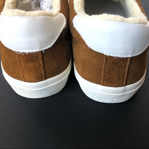 NWOB Madewell Sidewalk Leather, Suede & Sherpa Fleece Sneakers W 11 M 9.5 - Picture 9 of 12